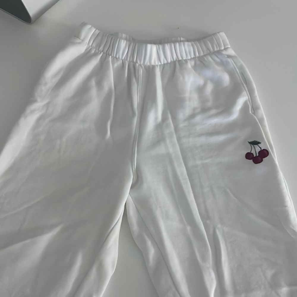 Hollister White, Cherry Sweatpants